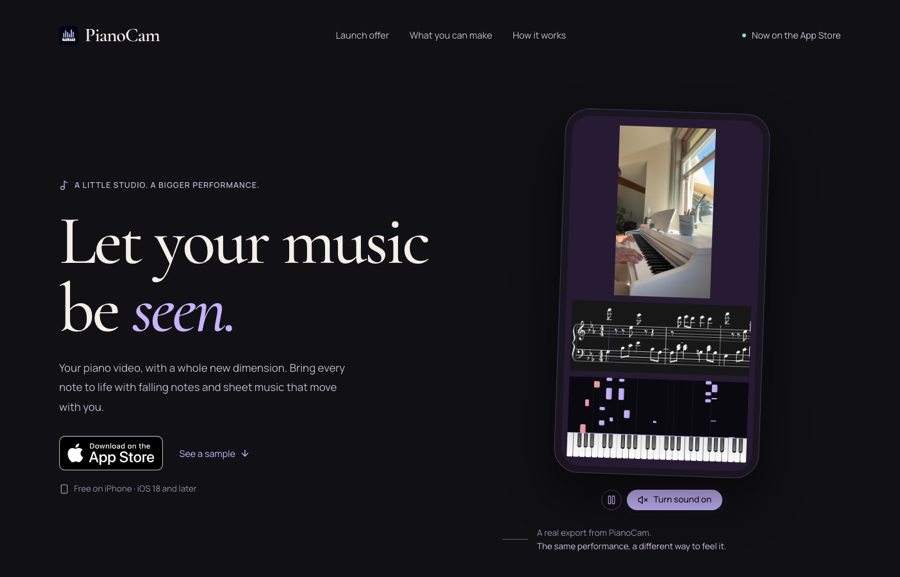 PianoCam screenshot